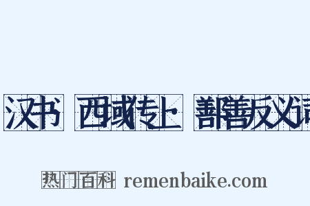 汉书·西域传上·鄯善反义词是什么意思的图片